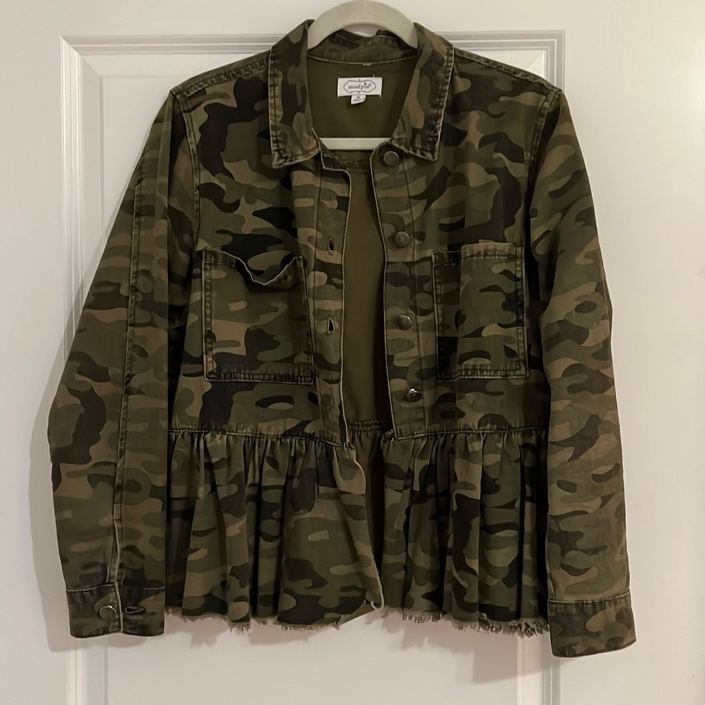 Camo Peplum Jacket